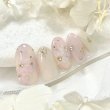 画像4: パステルと水彩フラワーのふんわりネイルチップ(293) (4)