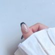 画像3: ブラックフレンチと華奢ストーンキレイめネイルチップ(124) (3)